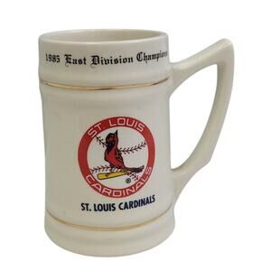 Vintage 1985 St Louis Baseball Cardinals East Division Champions Ceramic Mug